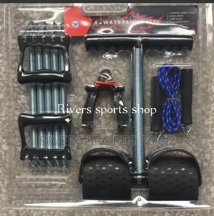 4in1 Set Tummy Trimmer, Chest Pull, Skipping Rope, Hand Grip