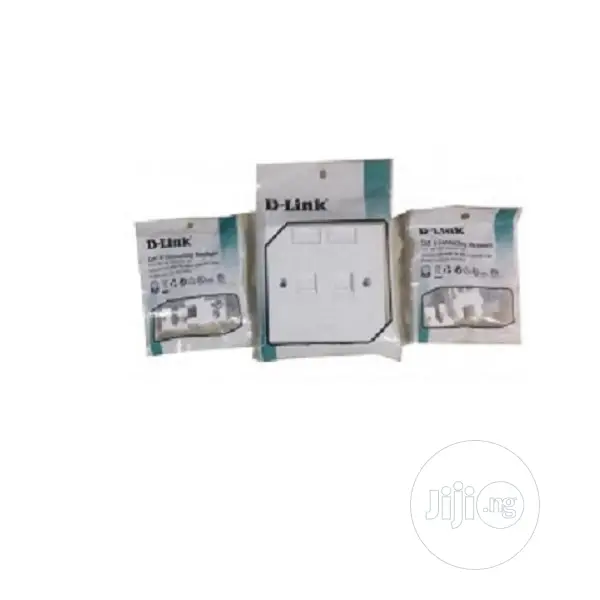 D-Link - NFP-0whi21 Double Faceplate + 2 Cat6 Keystone Jack