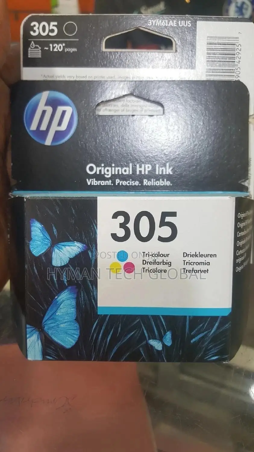 Genuine Black Tri-Colour HP 305 Ink Cartridge