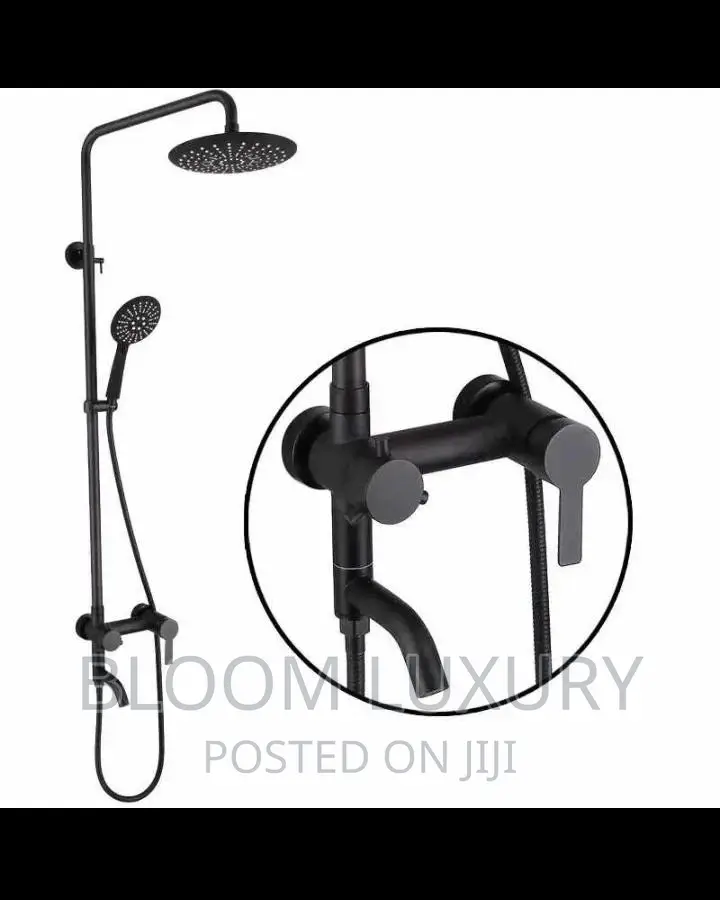 Black Standing Shower