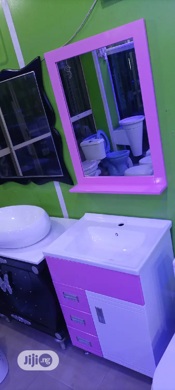 Pink Bathroom Cabinet