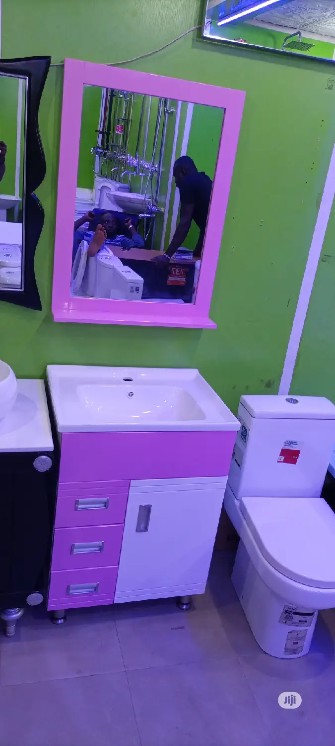 Pink Bathroom Cabinet