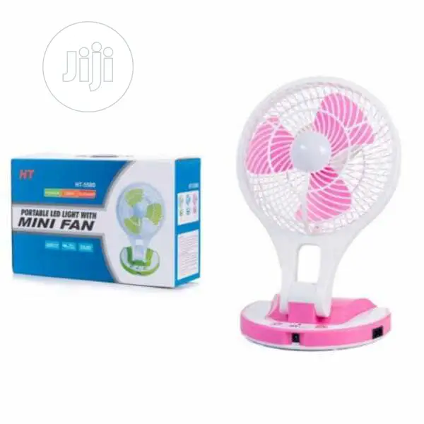 Rechargeble Portable LED Light With Mini Fan JR-5580