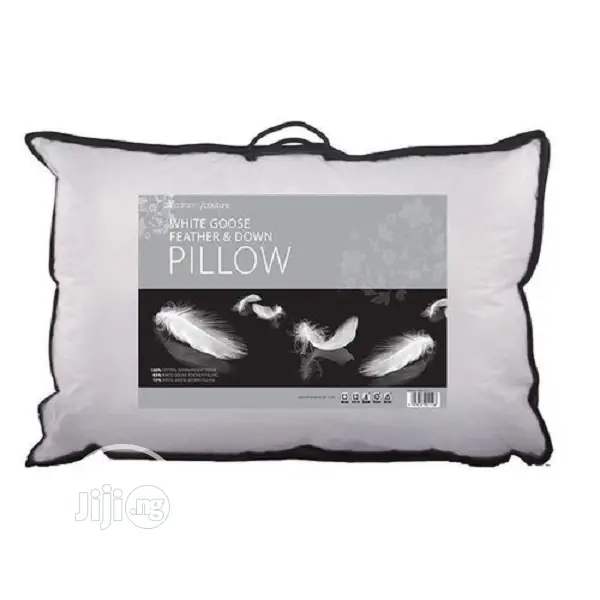 White Goose Feather and Down Sleeping Pillow