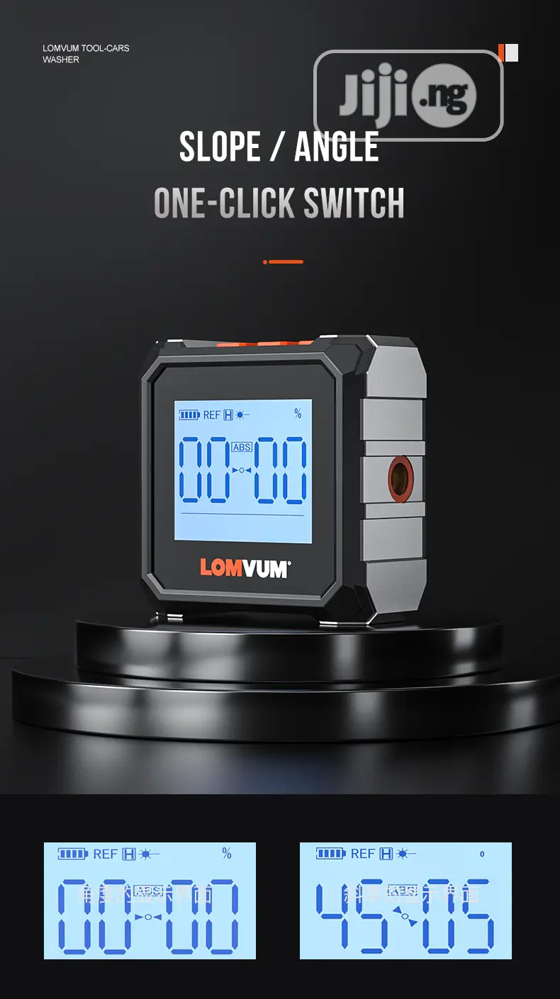 Lomvum Digital Inclinometer With Inbuilt Chargeable Battery