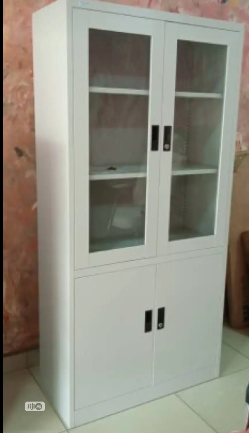 Half Glass Half Metal Cabinet