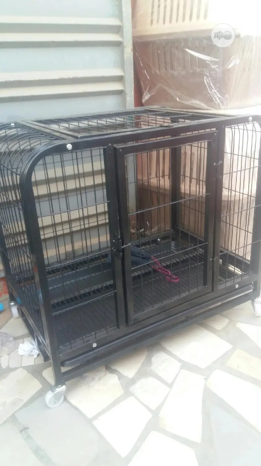 Heavy Duty Pet Dog Cage With Wheels