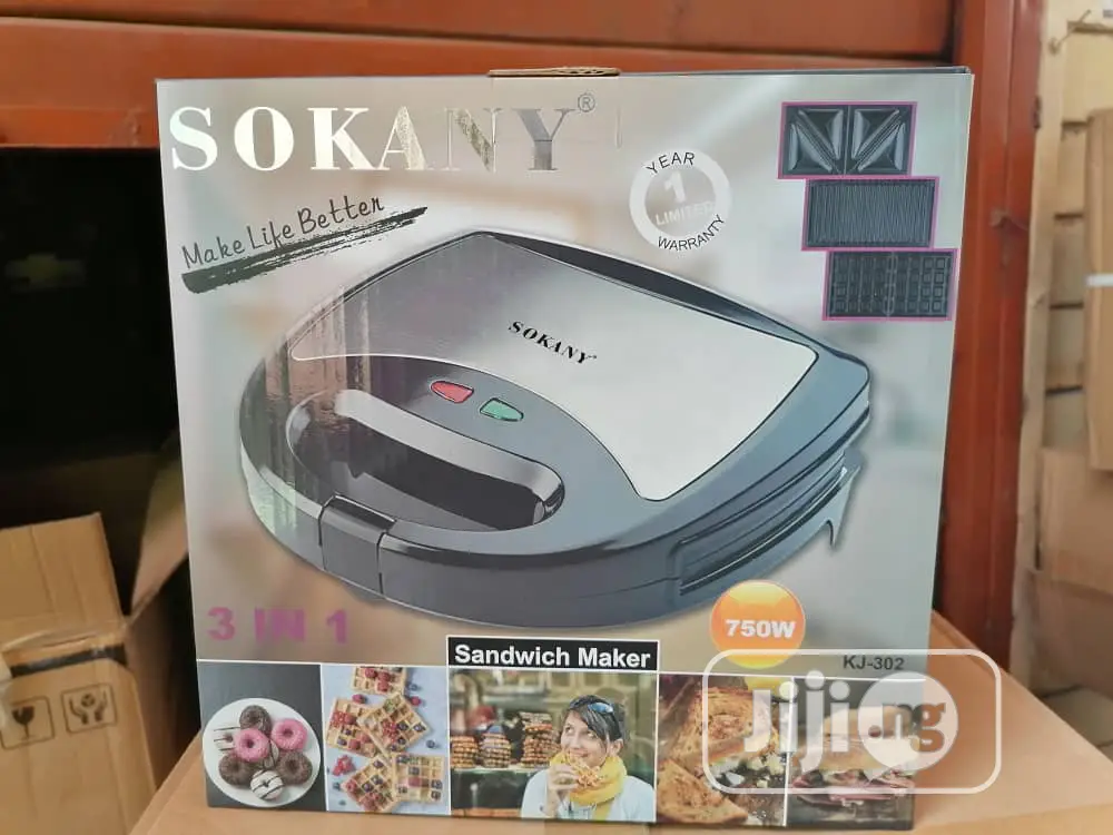 Sokany 3 in 1 Waffle and Sandwich Maker