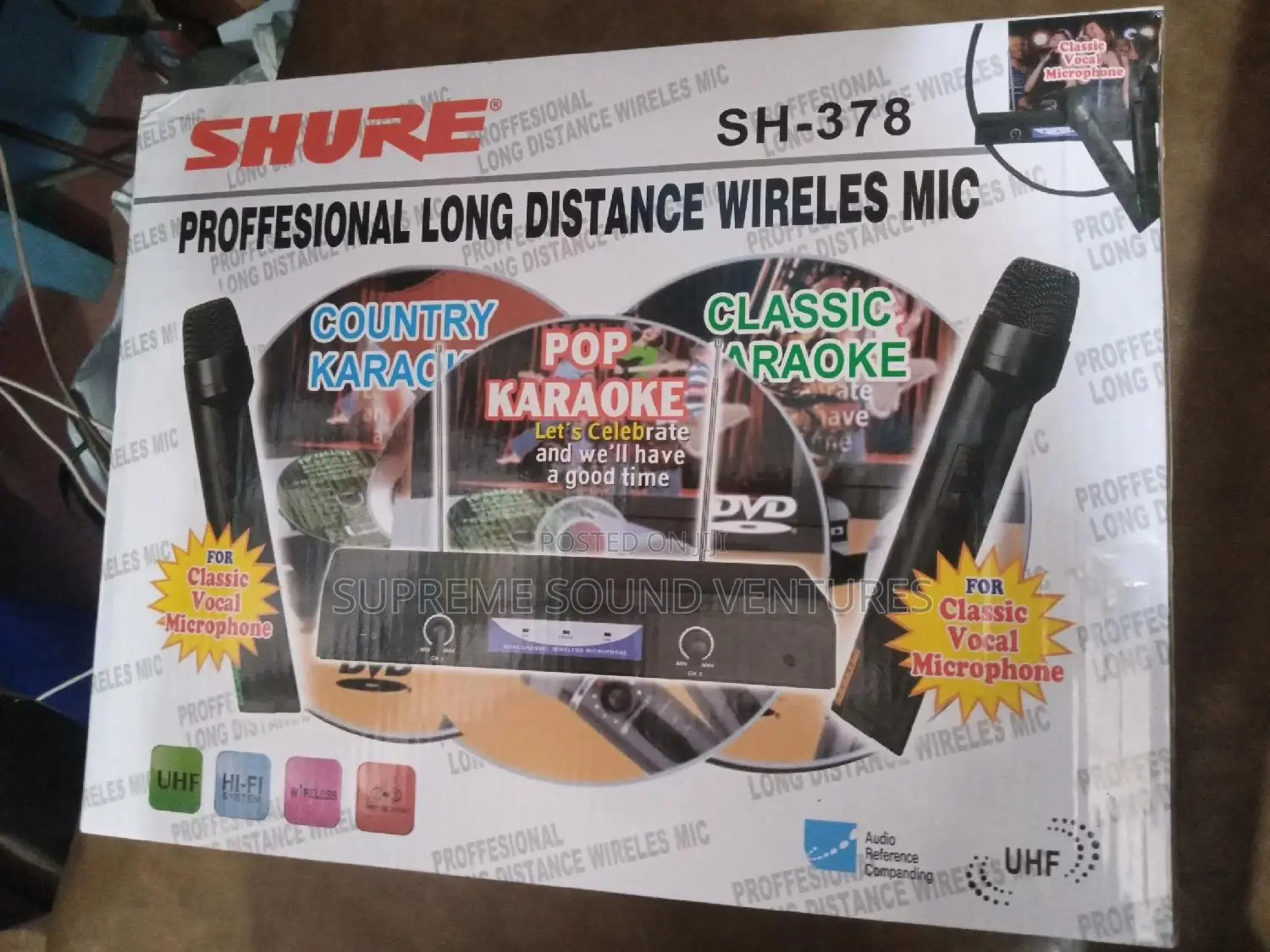 Sh 378 Shure Double Wireless Microphone