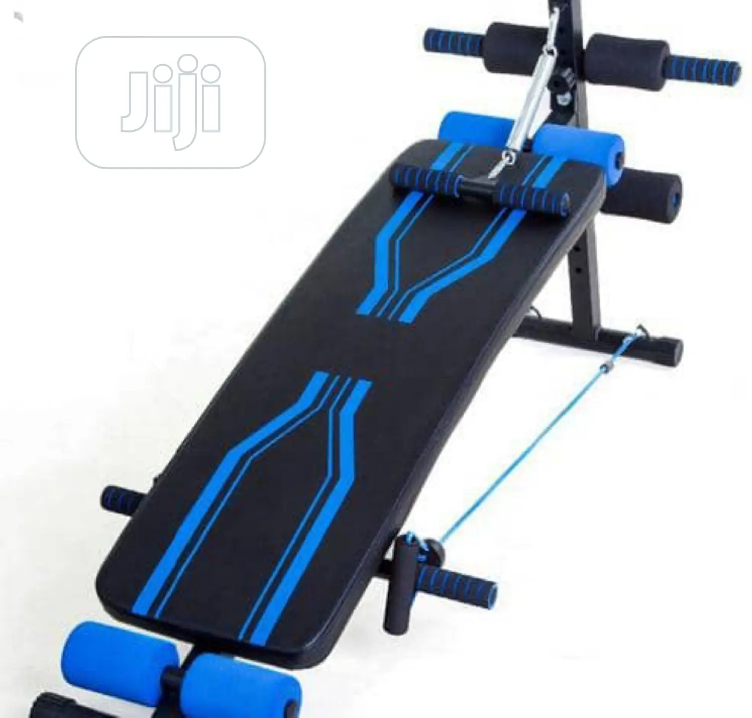 Curved Sit Up Bench With Rope, Spring, Dumbell and Foam