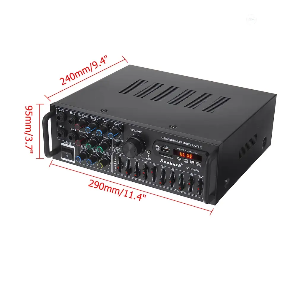 Surround Sound Amplifier With Bluetooth and USB