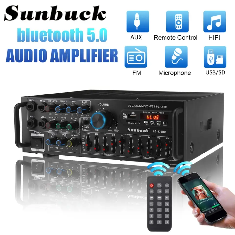 Surround Sound Amplifier With Bluetooth and USB