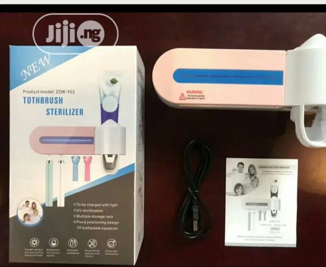 Toothbrush Sterilizer/Holder and Toothpaste Dispenser