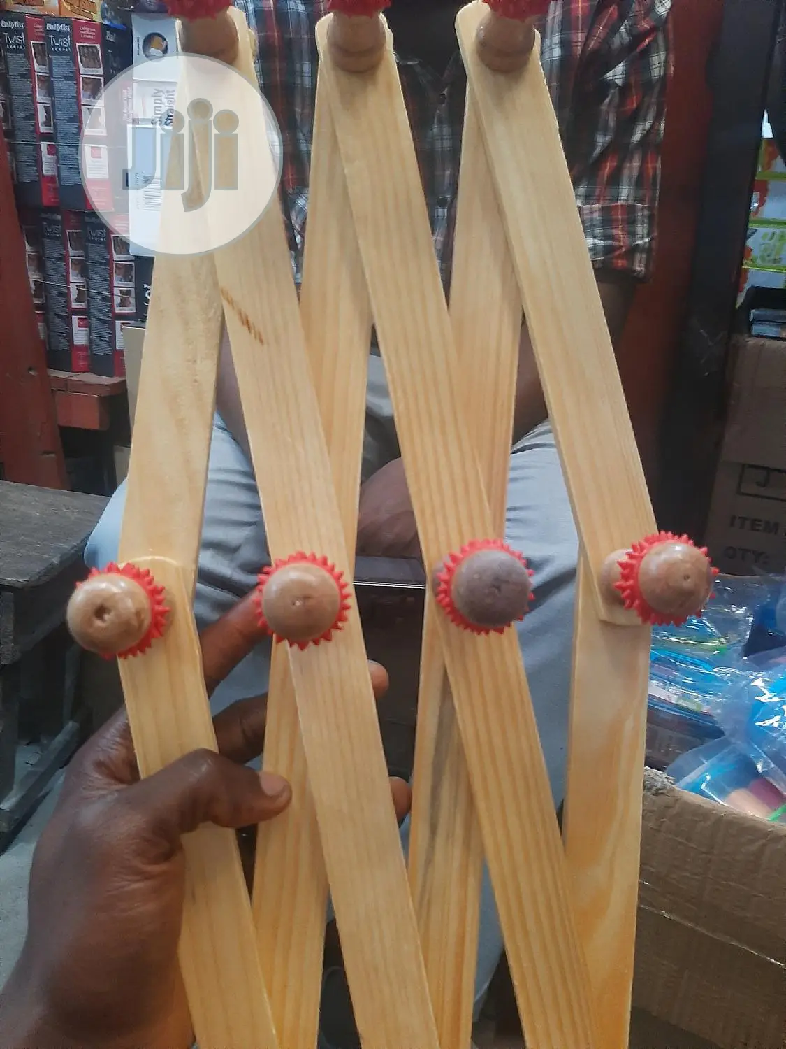 Wall Mounted Collapsible Wooden Bag Hanger
