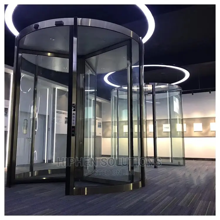Glass Automatic Revolving Door for Hotel Airport Malls