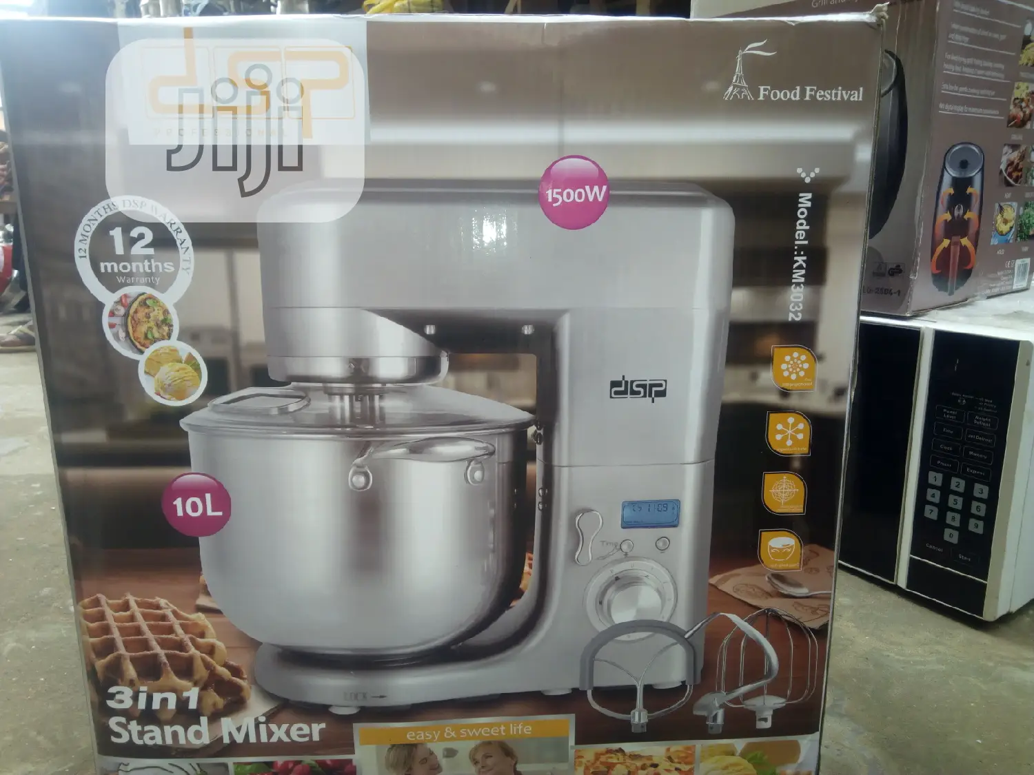 DSP 10litres Stand Mixer, 1500watts With Led Screen.