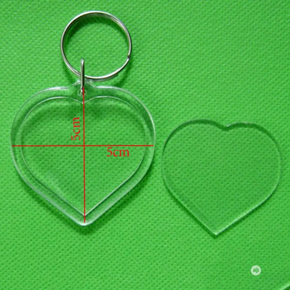 100 PCS Rectangle/Heart/Round Styles Transparent Blank Acryl