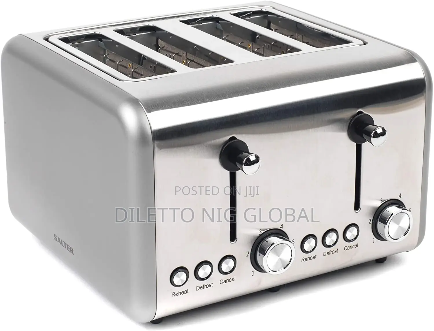 Salter Metallics Polaris 4-Slice Pop-Up Toaster, 1500 W