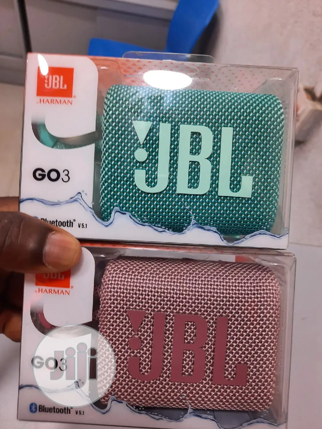 JBL Go 3 Portable Bluetooth Waterproof Speaker.