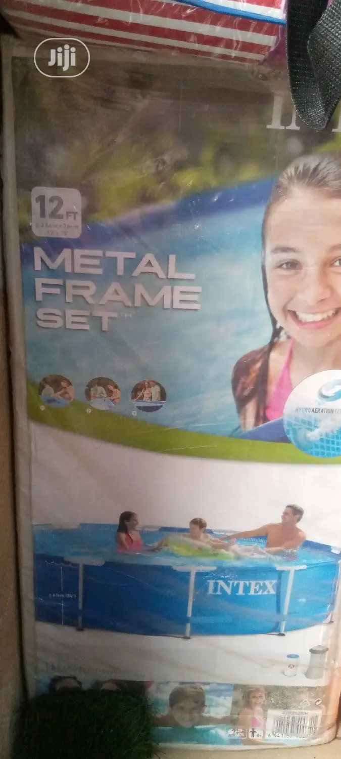 New 12ft Metal Frame Set Round Swimming Pool