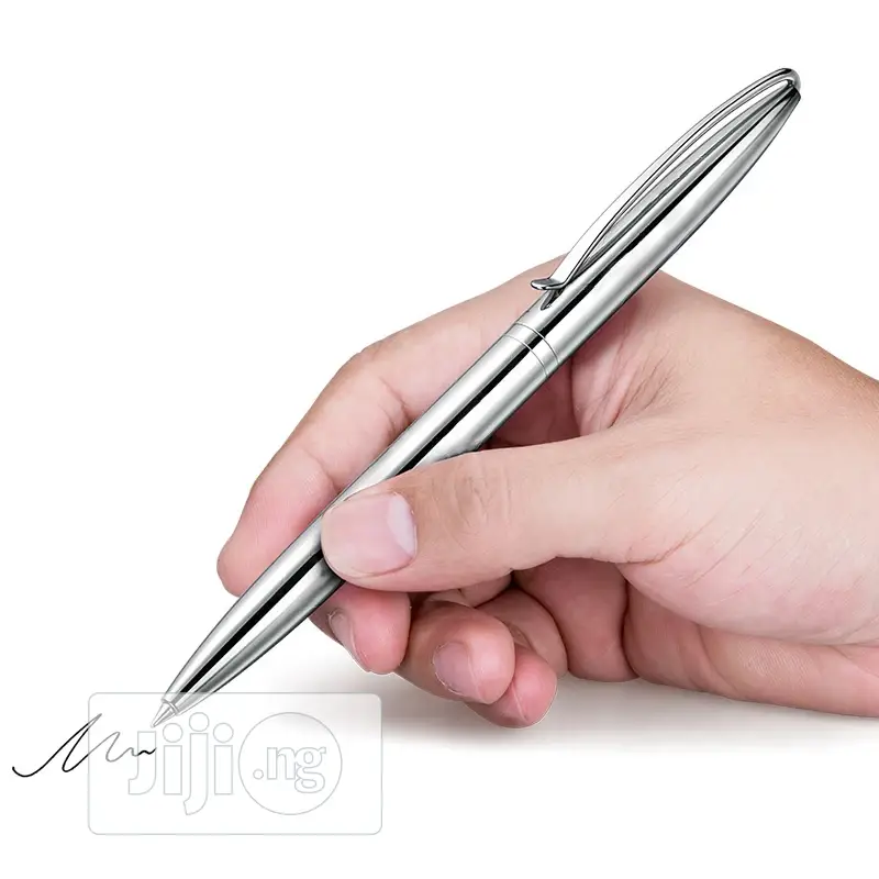 1pc High-End Silver Signature Pen Advertising Pen 0.7mm