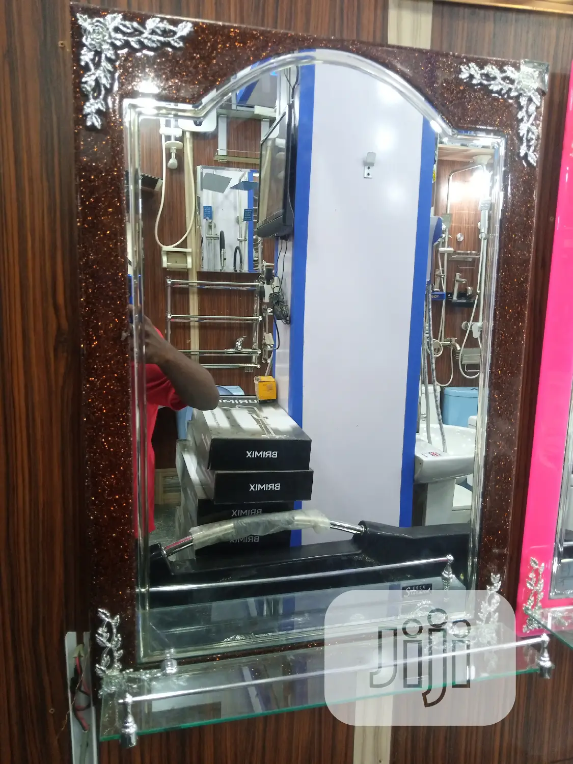 Single Shelve Mirror Pink 1