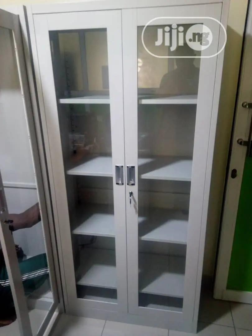 Metal And Glass Filing Cabinet