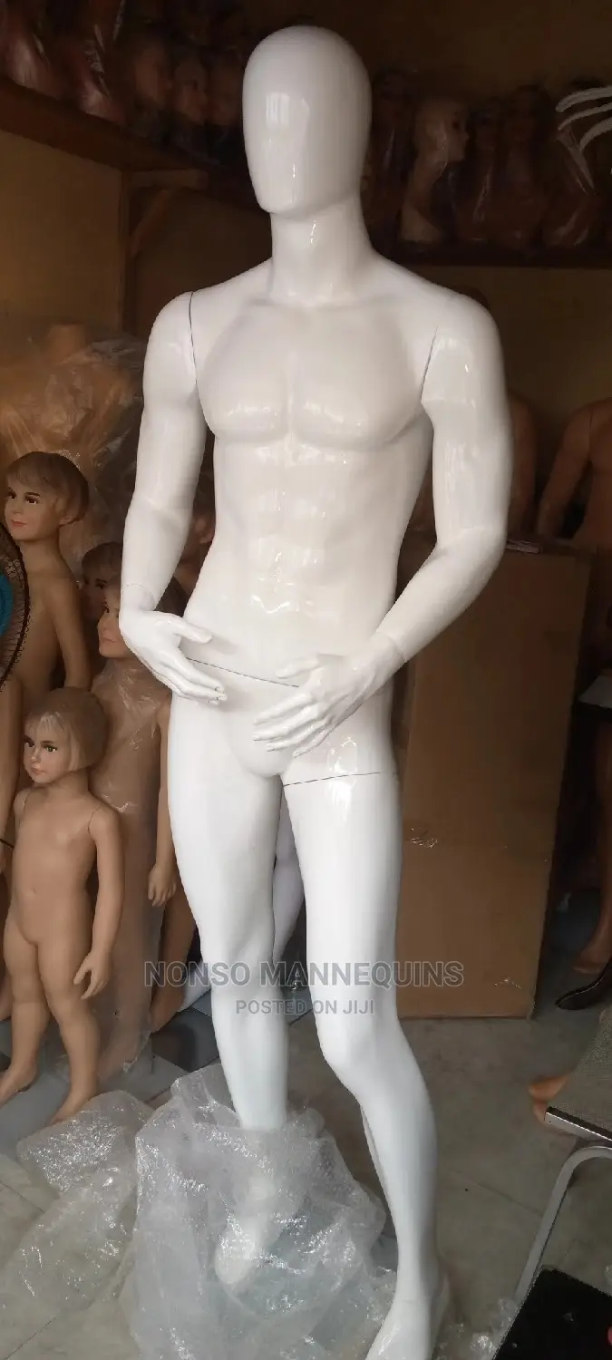 High Quality Fibre Glossy White Male Full Body Mannequins