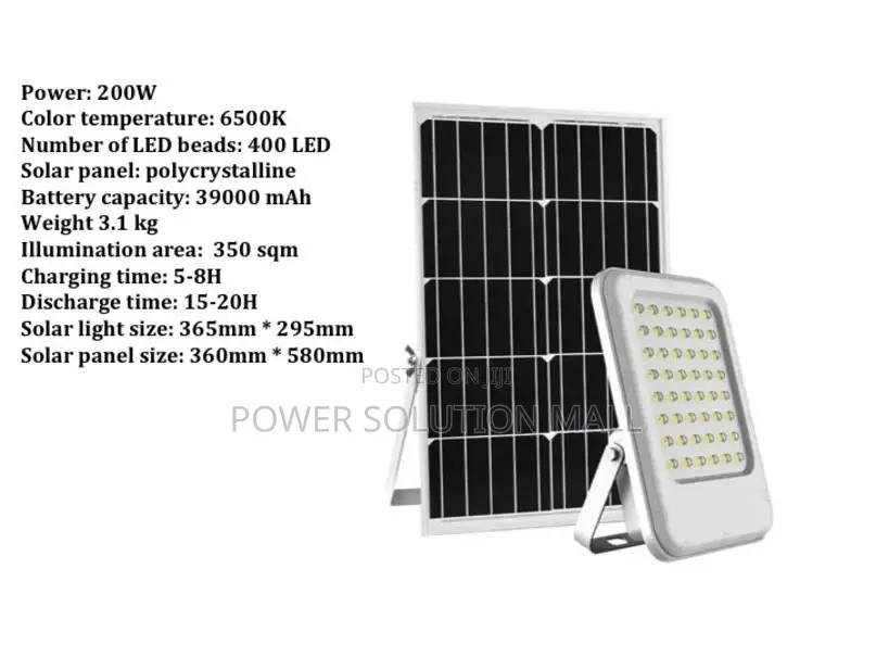 300w Solar Flood Light for Outdoor With Remote Control