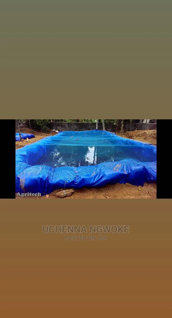 Earthen Over Thick Tarpulin for Fish Pond