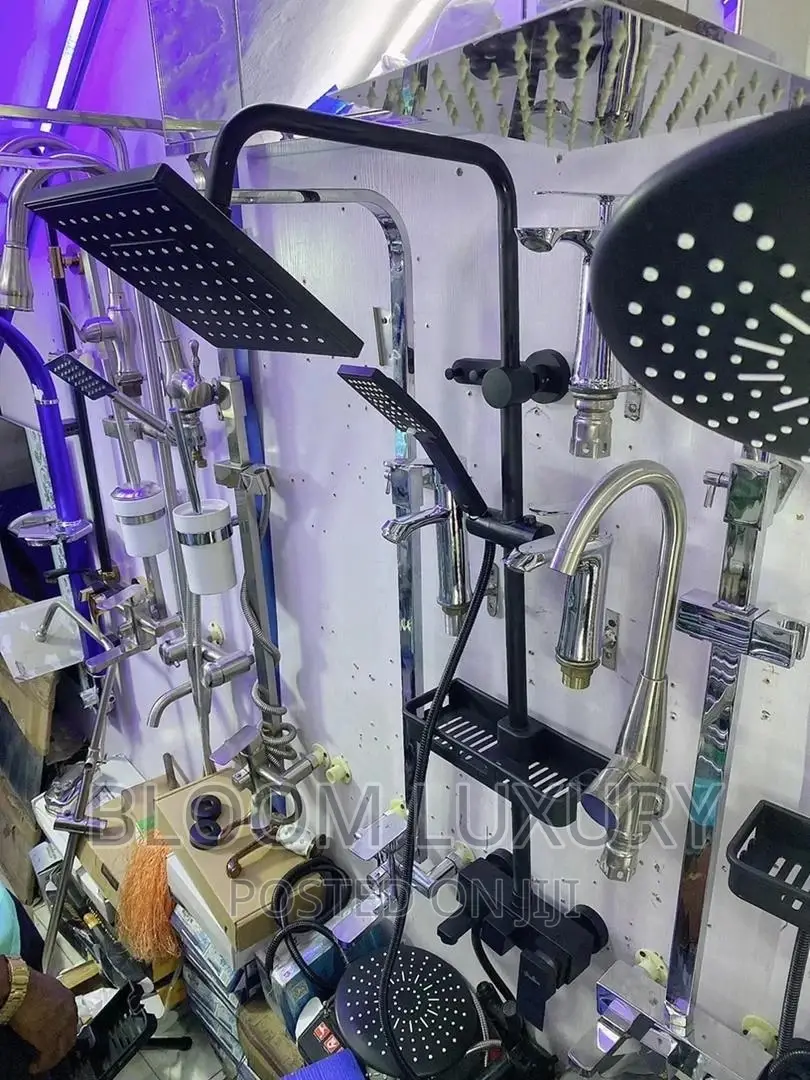 Black Standing Shower With Bum Bum Wash