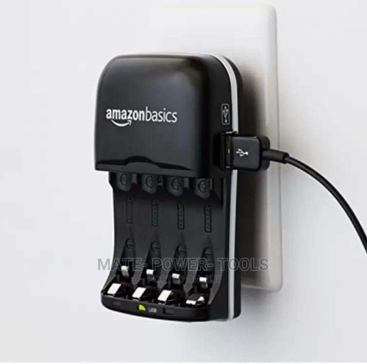 Amazon Basic Ni-Mh Aa Aaa Battery Charger With USB Port