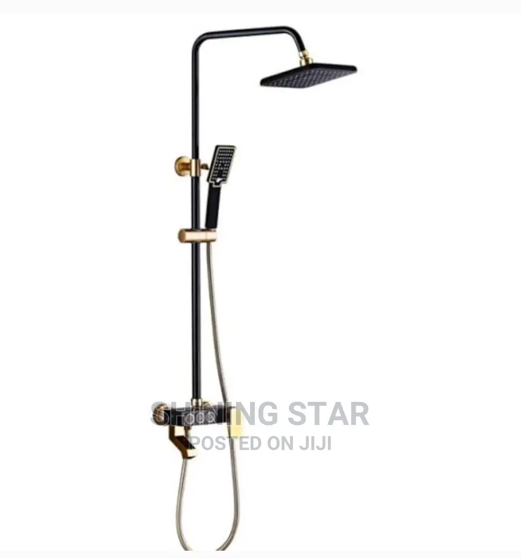 Black Button Standing Shower