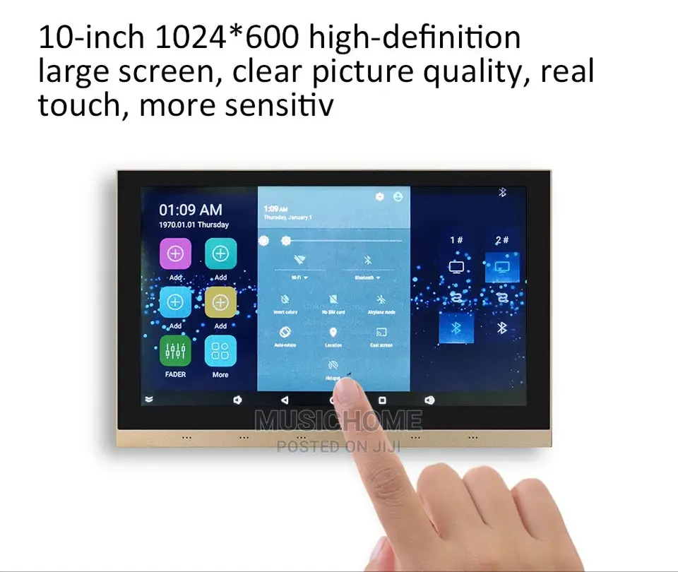 Biggest Smart Wall Music Control 10" With Wifi , Bluetooth