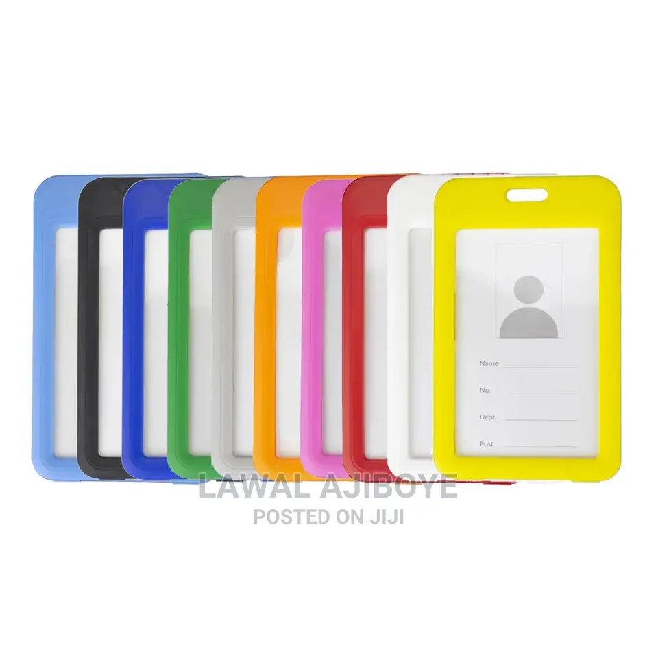 10pcs Color ID Card Holder Plastic Badge Holder Name