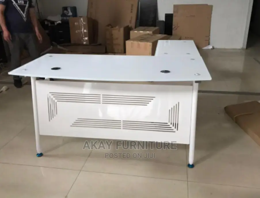 White Glass Table Size 1.4meters