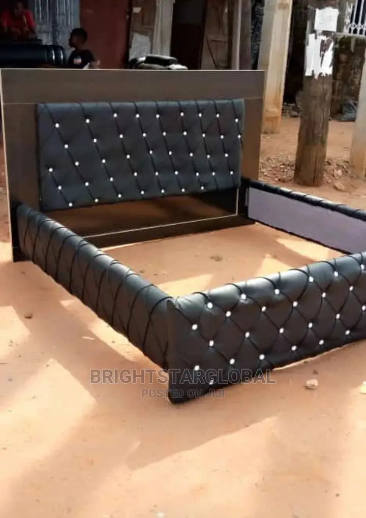 Bed Frame (High Quality Wood QND Leather