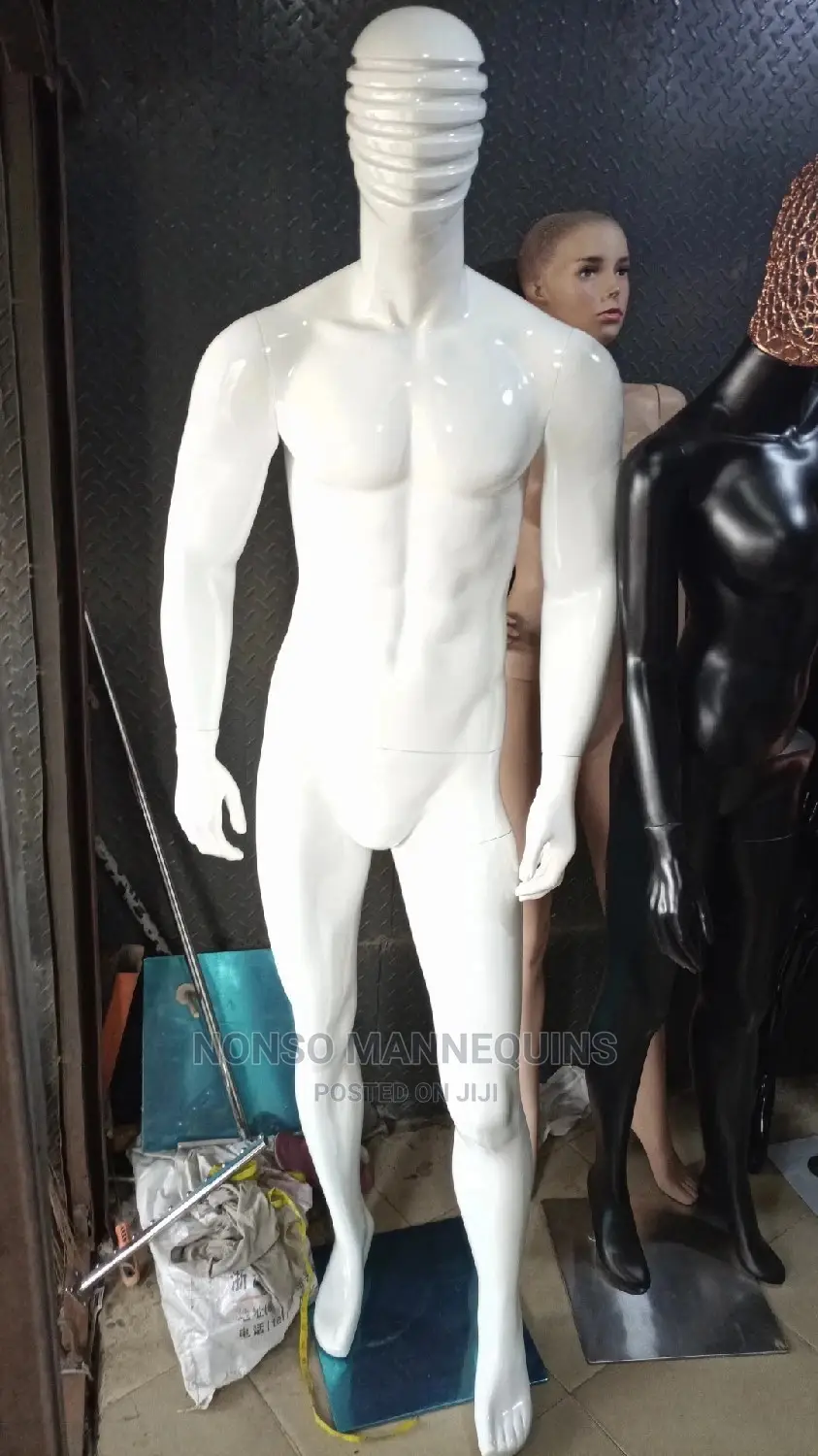 Fibre White Wire Face Display Mannequins
