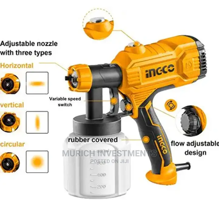 Ingco Metal 450W Hvlp Floor Based Electric Paint Spray Gun