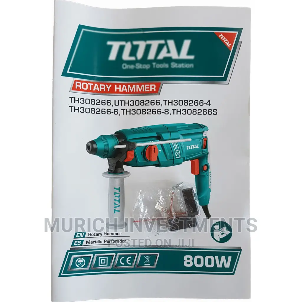 Total 3 in 1 26mm Rotary Hammer 800w With Chuck