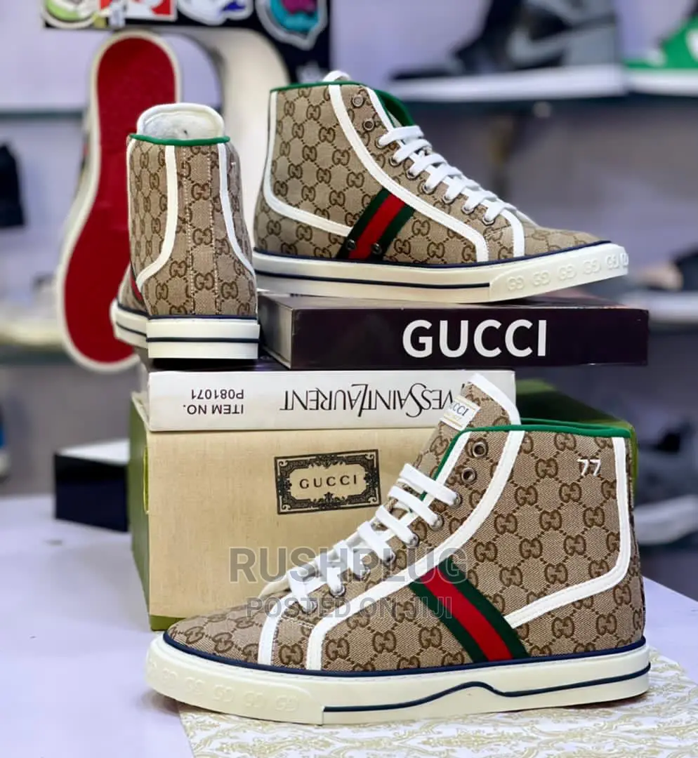 Gg Men’S Tennis 1977 High Top Sneaker ‘ Khaki ‘*