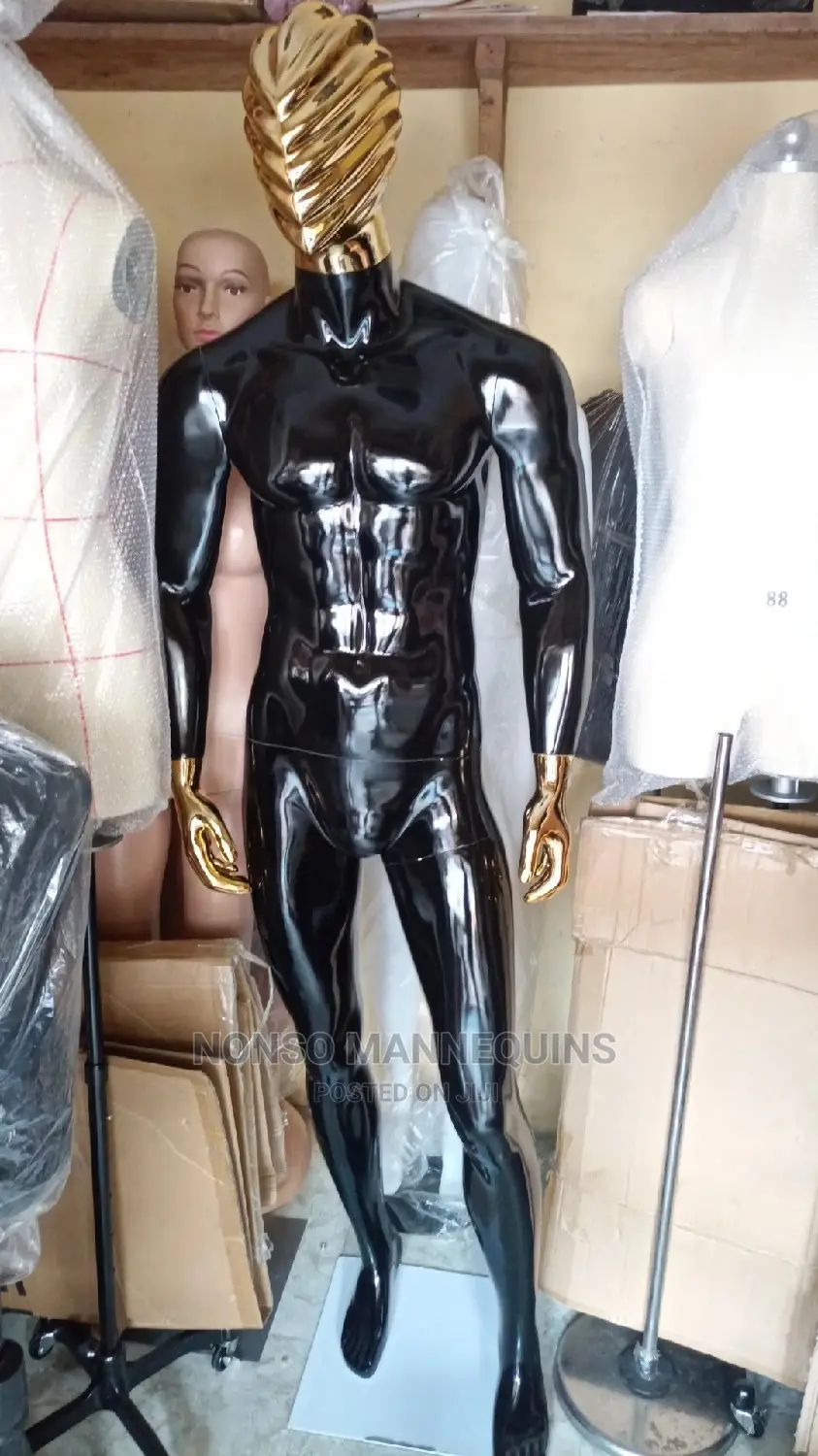 Gold And Black Fibre Male Display Mannequin