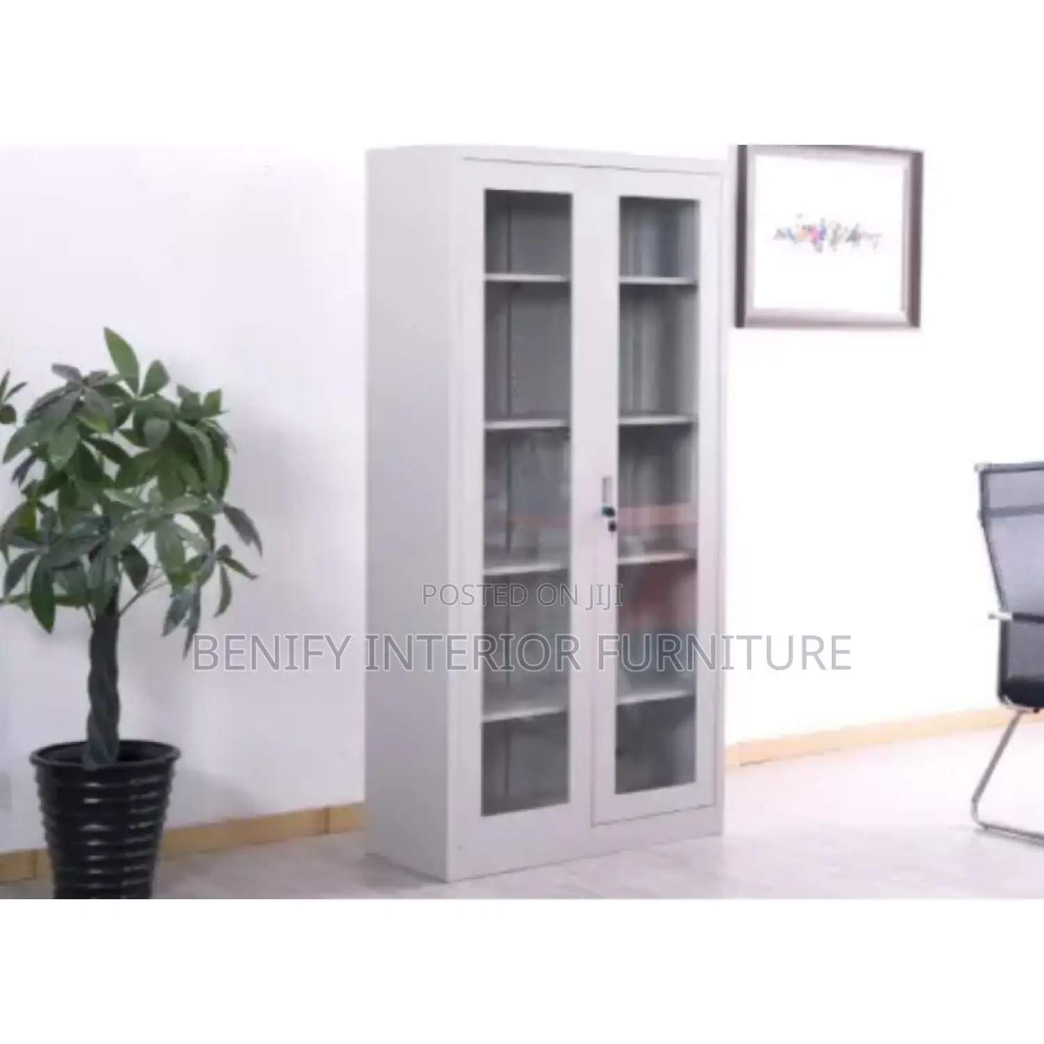 Full Height Glass Cabinet Bookshelf