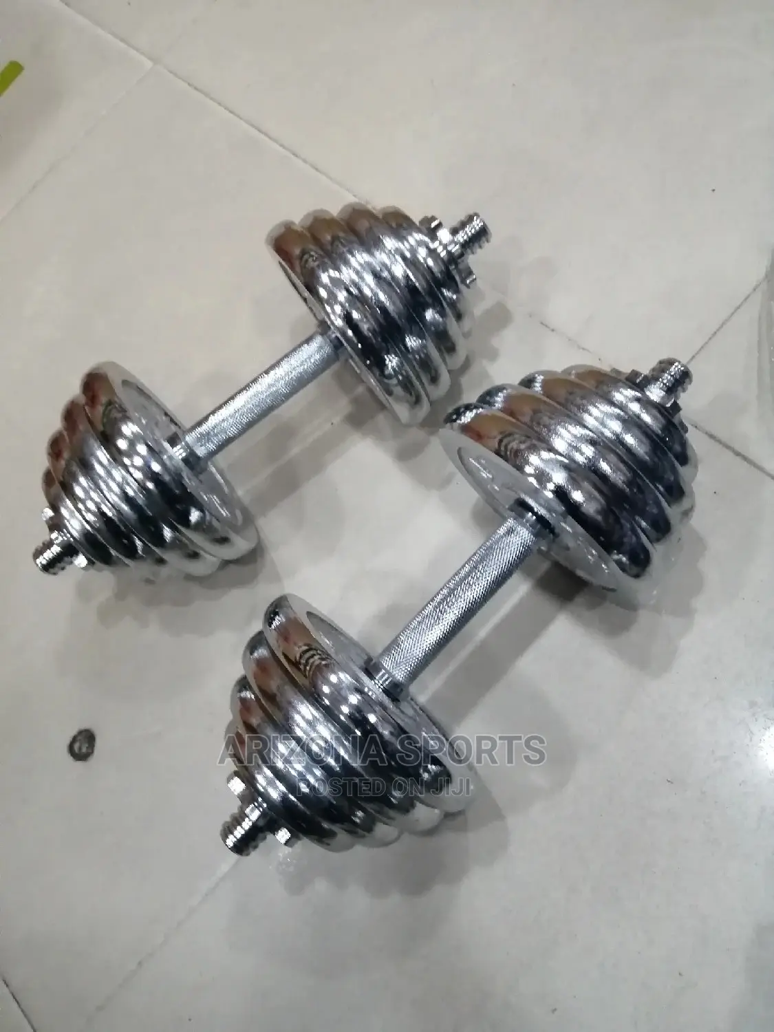 20kg Dumbell Chrome Set