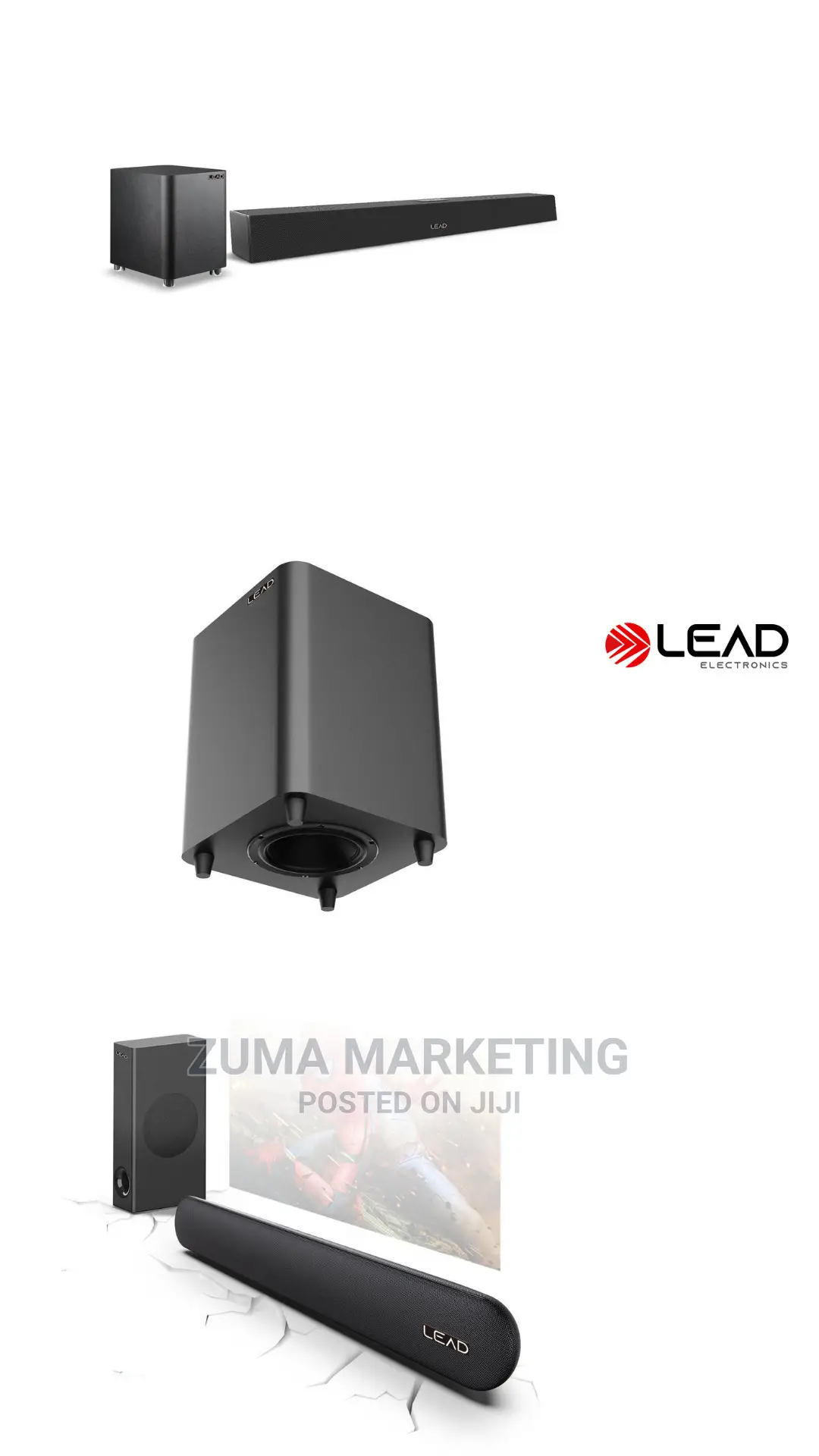Soundbar With Craftsman-Processed Bass Wireless Subwoofer