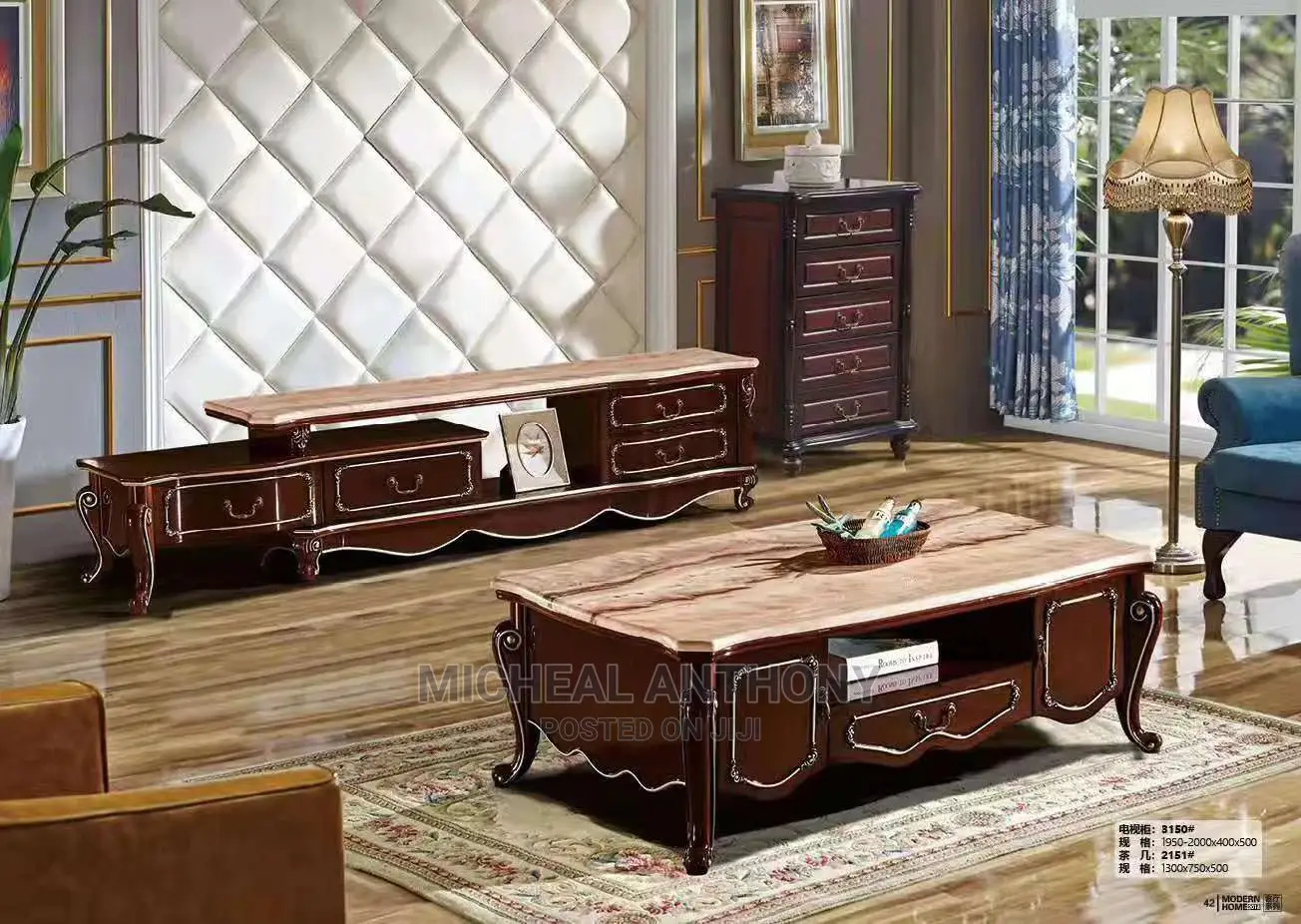 Tv Stand Pure Royal Marble Top