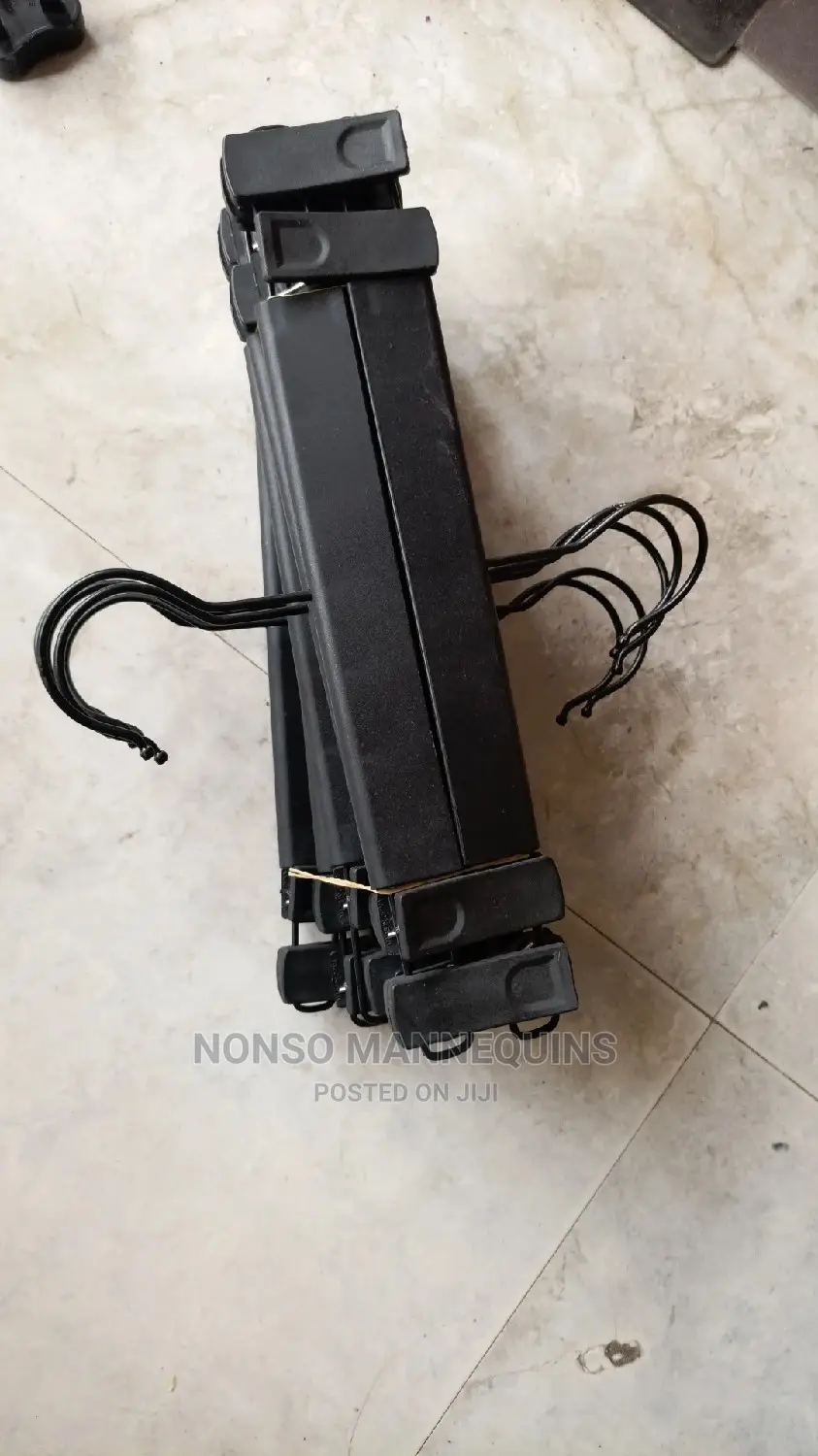 10 Pieces Black Clip Hangers For Trousers