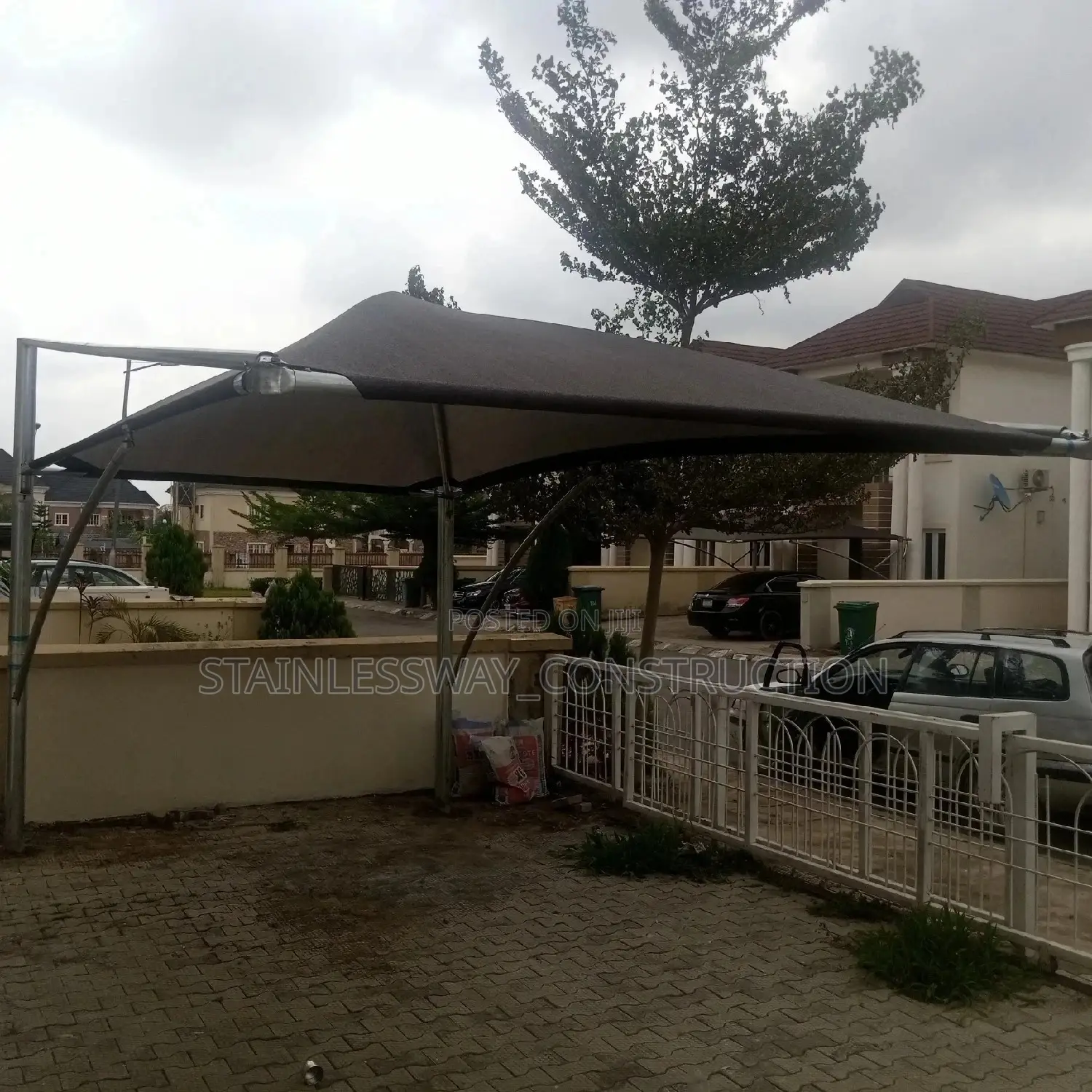 Single Carports With Chocolate Net