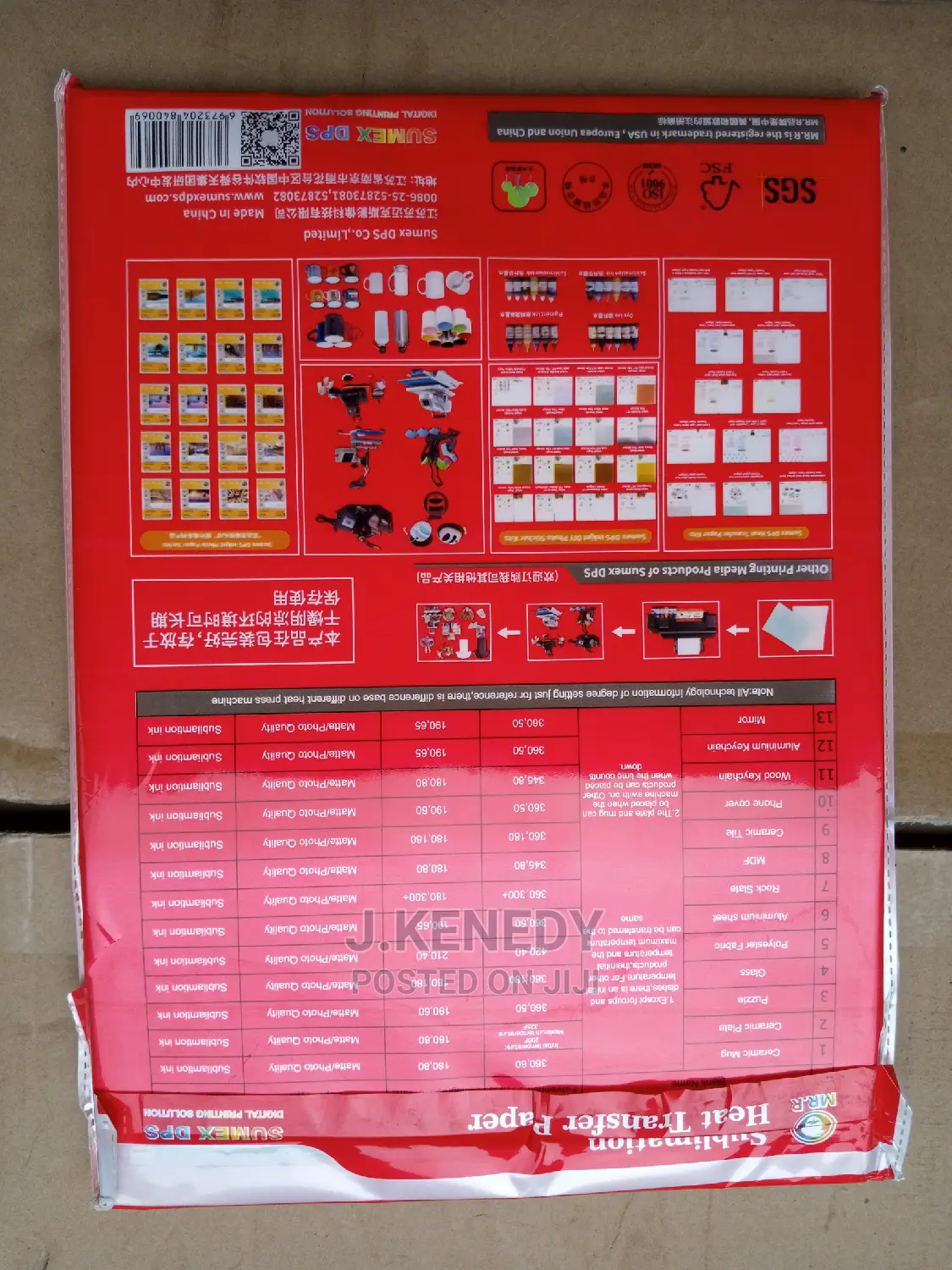 Sublimation Heat Transfer Paper