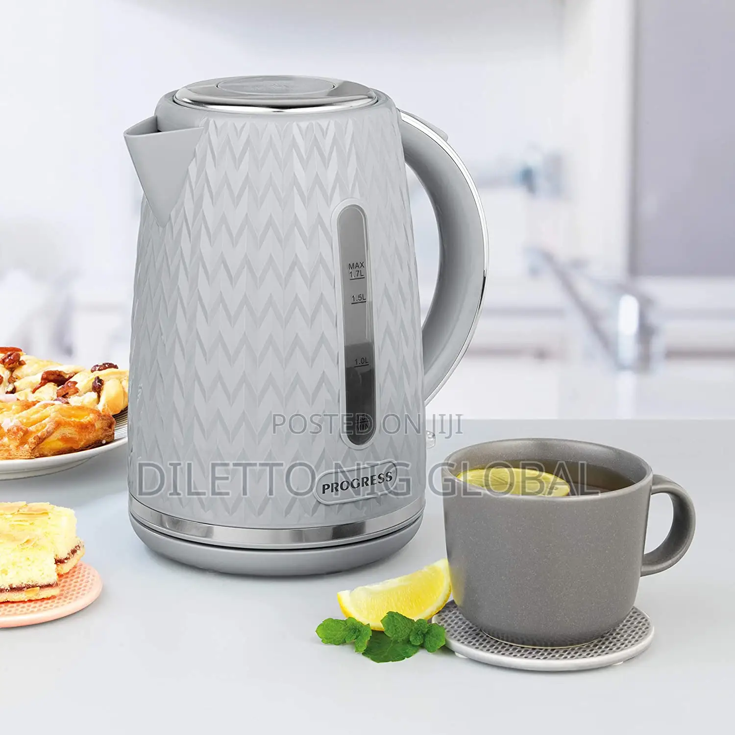 Progress EK3864PGRY Chevron Kettle.